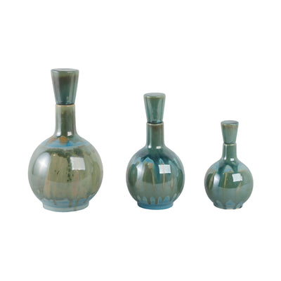 S/3 9/12/14 Keizer Ceramic Bottles