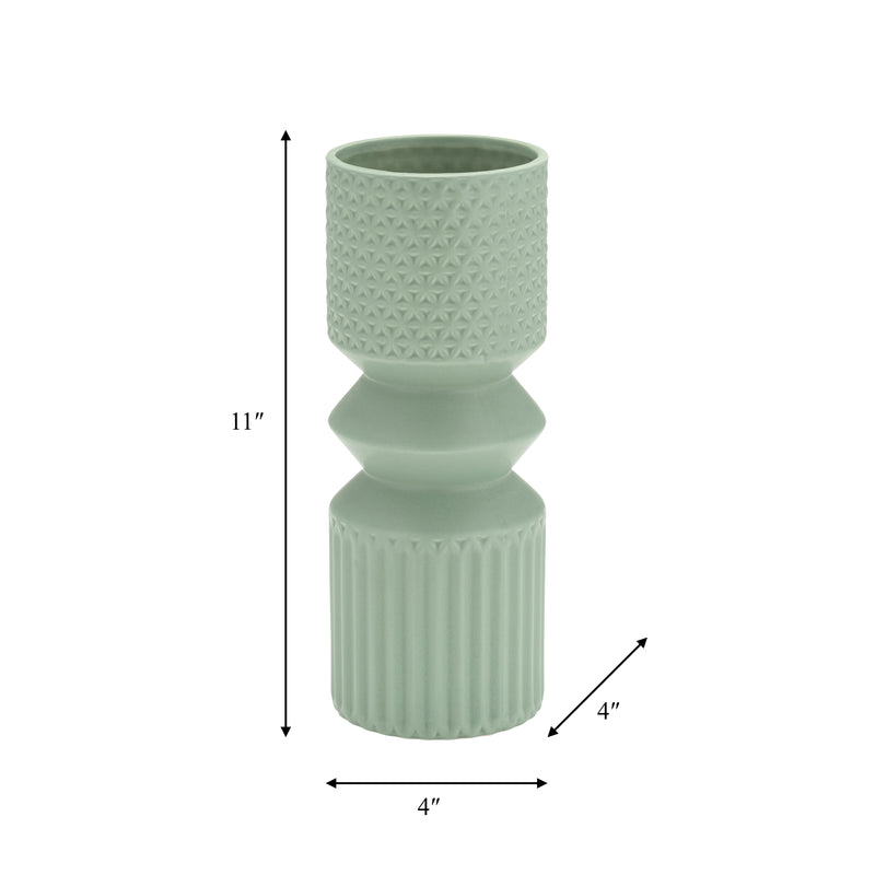 11 MALLET VASE, DARK SAGE