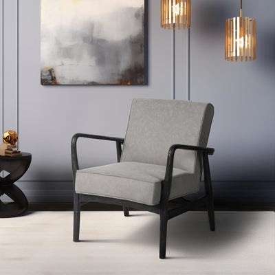 33 Avalon Wood Accent Chair, Gray