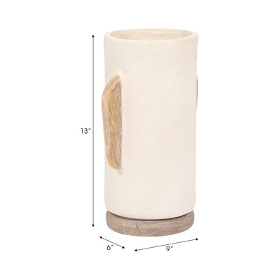 Ecomix, 13 Organic Vase, Ivory