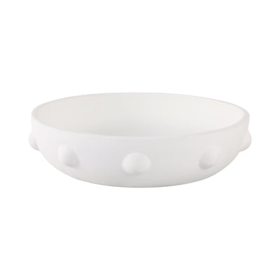 13 Clay Beaded Bowl, White