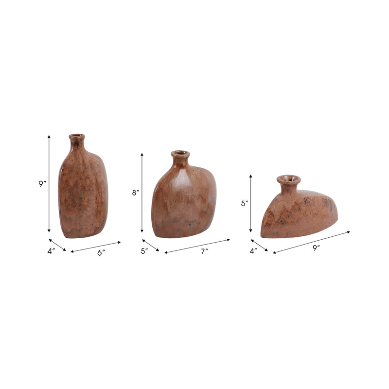 S/3 5/8/9 Tigard Ceramic Vases