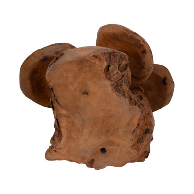 12 Teak Wood Mushroom Cluster, Natural