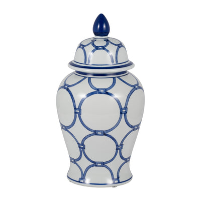 CER, 18 LINKS TEMPLE JAR, BLUE/WHITE