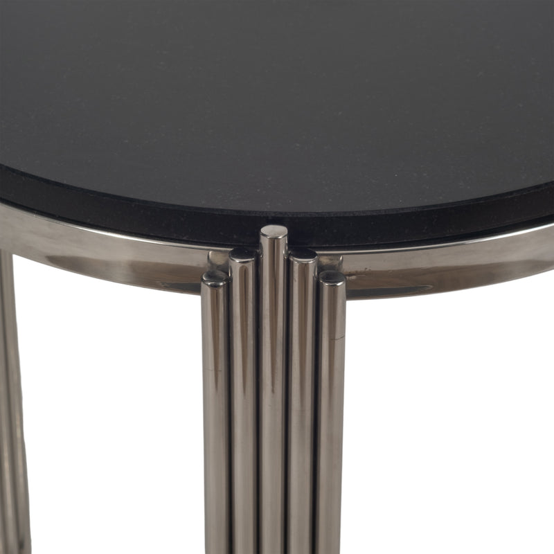 23 Aldine Stainless Steel Accent Table