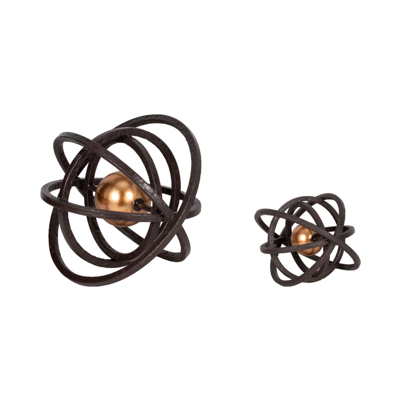 6 Armillary Orb, Black/gold