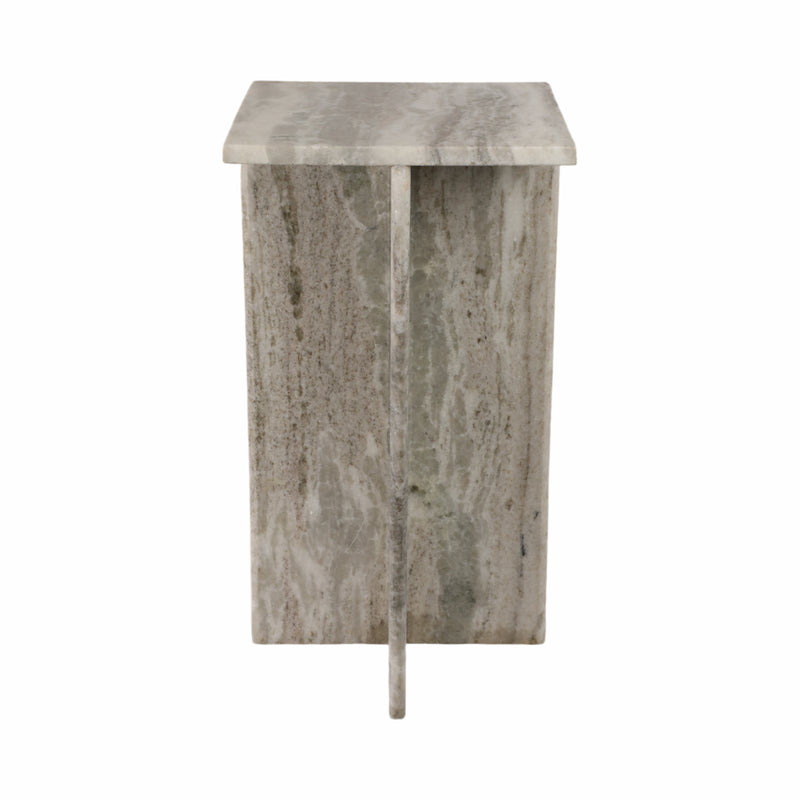 22 ROMMI SMALL MARBLE TABLE, WHITE