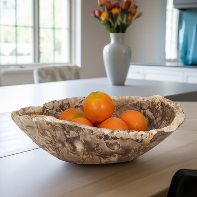 Petrified Wood, 18 Oval Bowl, Multi