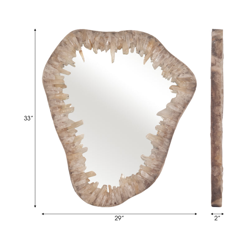 Quartz, 25 Organic Mirror, Ivory