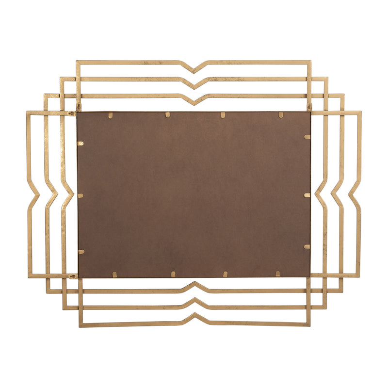 Metal 39 Rectangular Mirror,gold