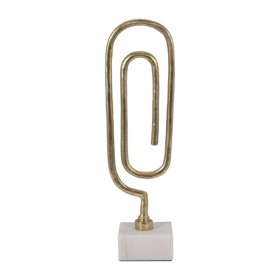 METAL, 18 PAPER CLIP SCULPTURE, GOLD