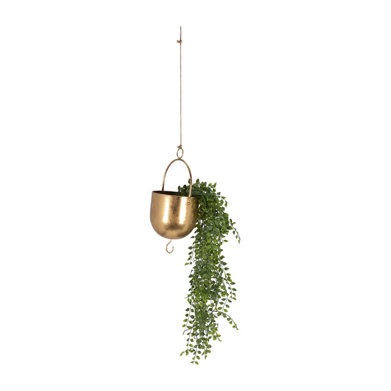 METAL 6 HANGING PLANTER, GOLD