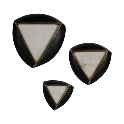 S/3 8/11/14 Dayton Marble Triangle Wall Decor