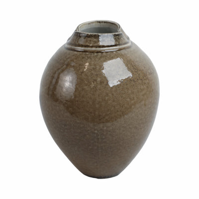 11 Callen Wide Porcelain Vase, Brown