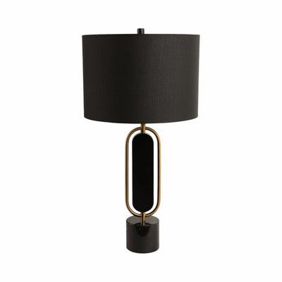 Metal/marble 30 Table Lamp, Gold/black