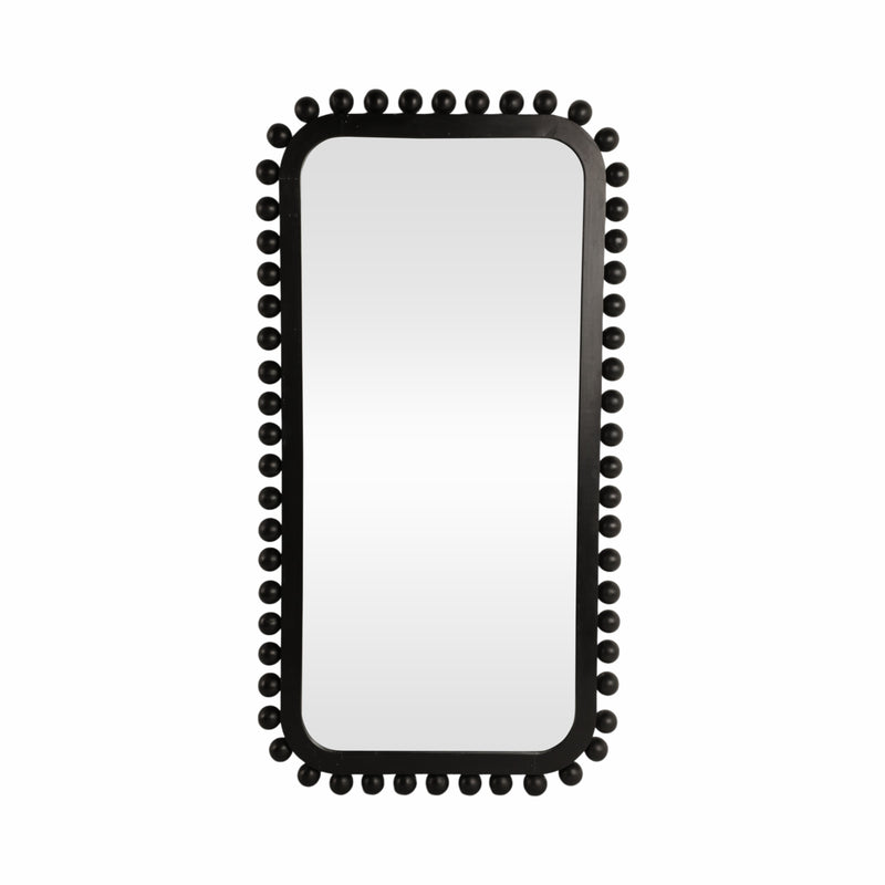 23x45 Knobby Rectangular Mirror, Black