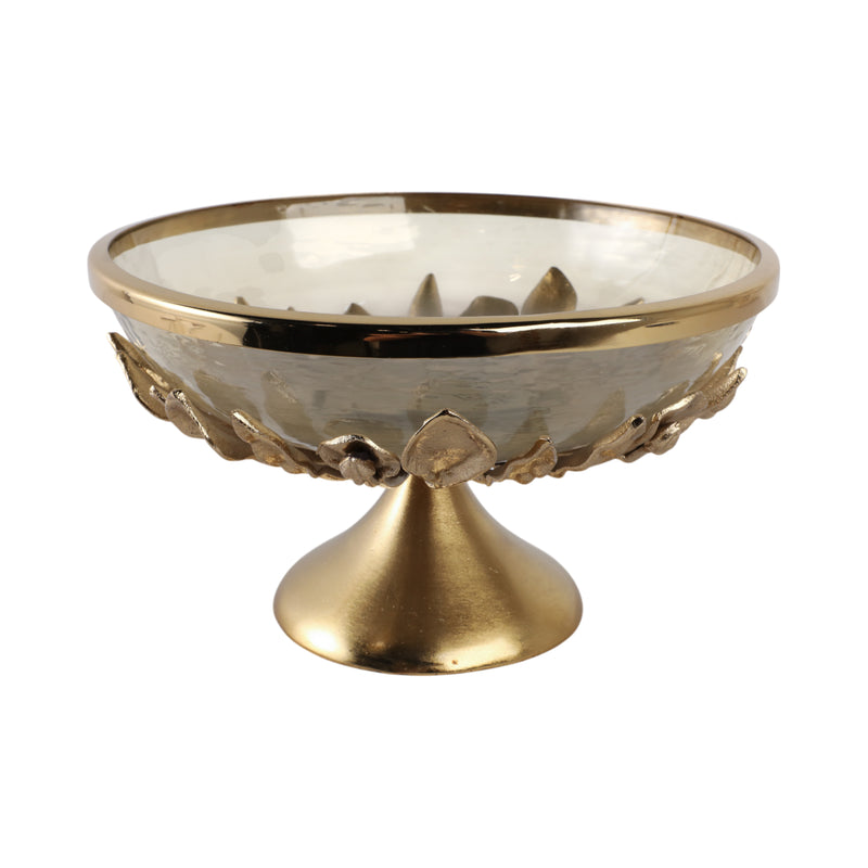 13 Eaves Glass And Metal Bowl