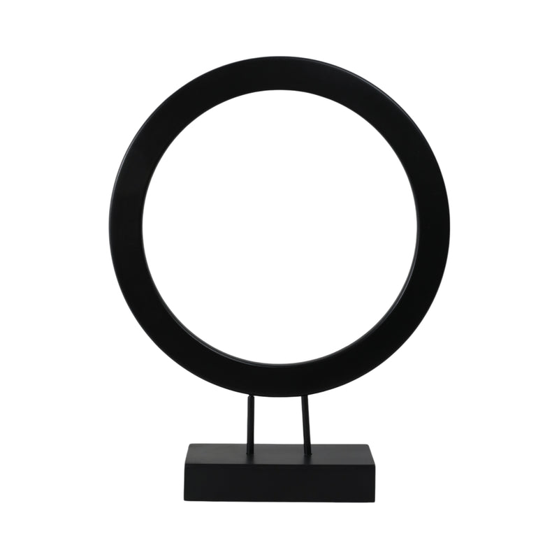 23 VOLTA SMALL BLACK WOOD RING STATUARY