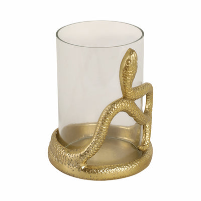 6 Snakearound Pillar Holder, Gold