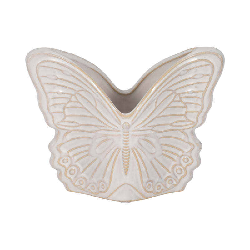 7 Butterfly Planter, Ivory