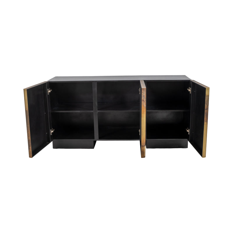 60 Lavish Mango Wood Sideboard, Brown