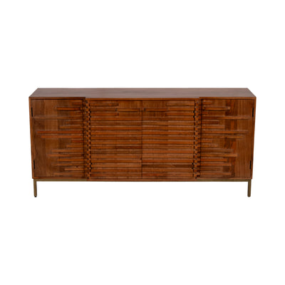 30 MIDCENTURY SLAT SIDEBOARD, MANGO BRWN