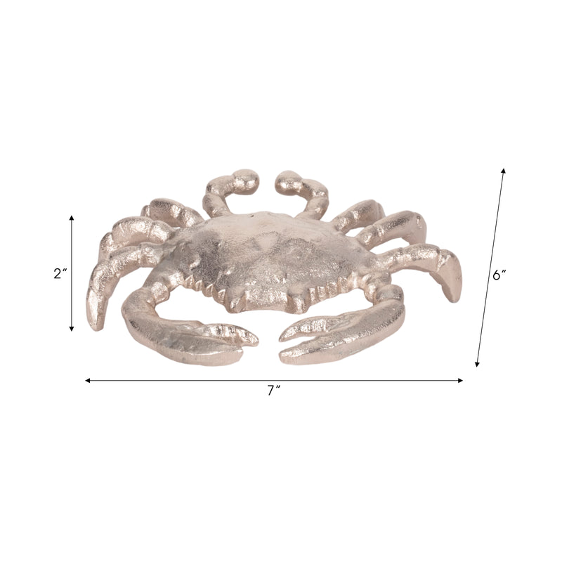 Metal, 7 Crab Deco Silver