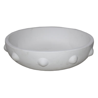 13 Clay Beaded Bowl, White