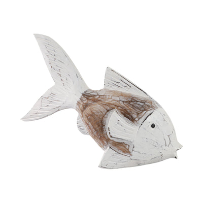 Wood, 11 Flounder Fish, Natural/white