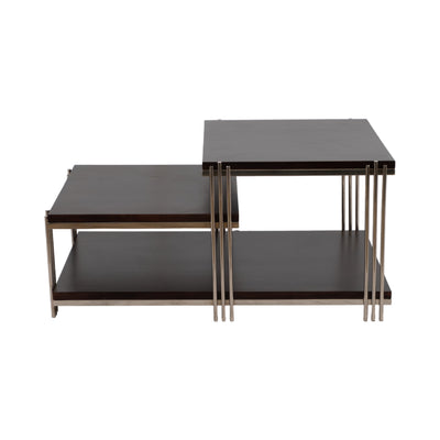 Metal/wood, 42 Three Tier Coffee Table