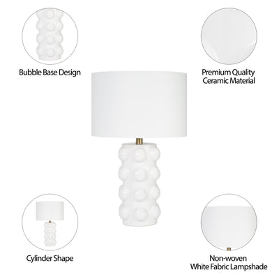 Ceramic 22 Bubble Table Lamp, White