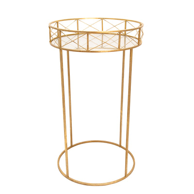 S/3 Metal Accent Tables, Gold