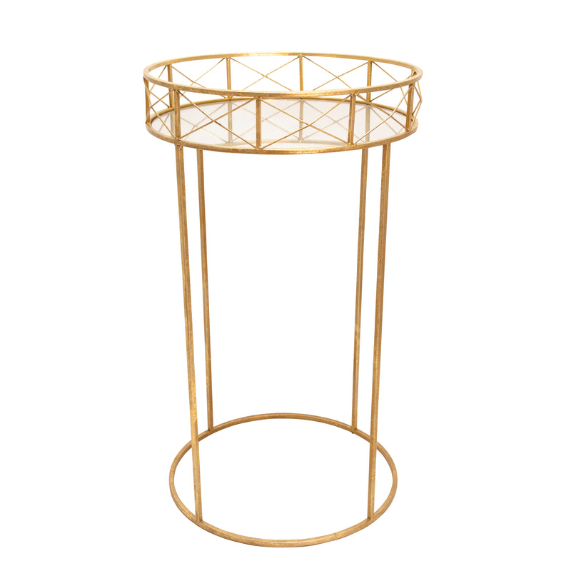 S/3 Metal Accent Tables, Gold