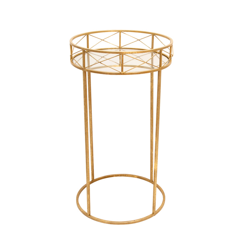 S/3 Metal Accent Tables, Gold