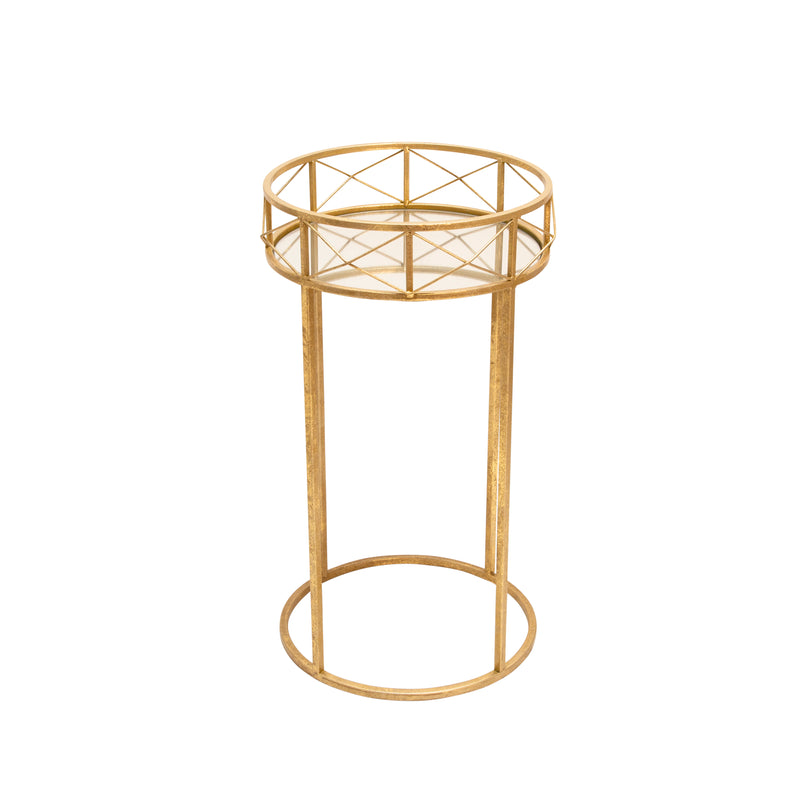 S/3 Metal Accent Tables, Gold