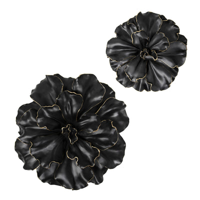 BLACK/GOLD WALL FLOWER 10