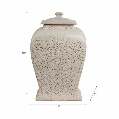 20 Townsend Large Lidded Jar, Beige