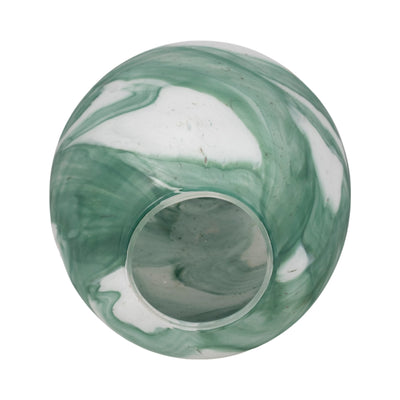 13 Ebb & Flow Vase, Green/clear