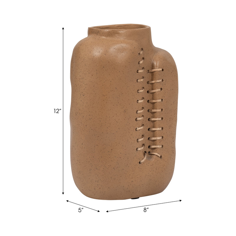 Ecomix, 12 Stitched Up Vase, Terracotta