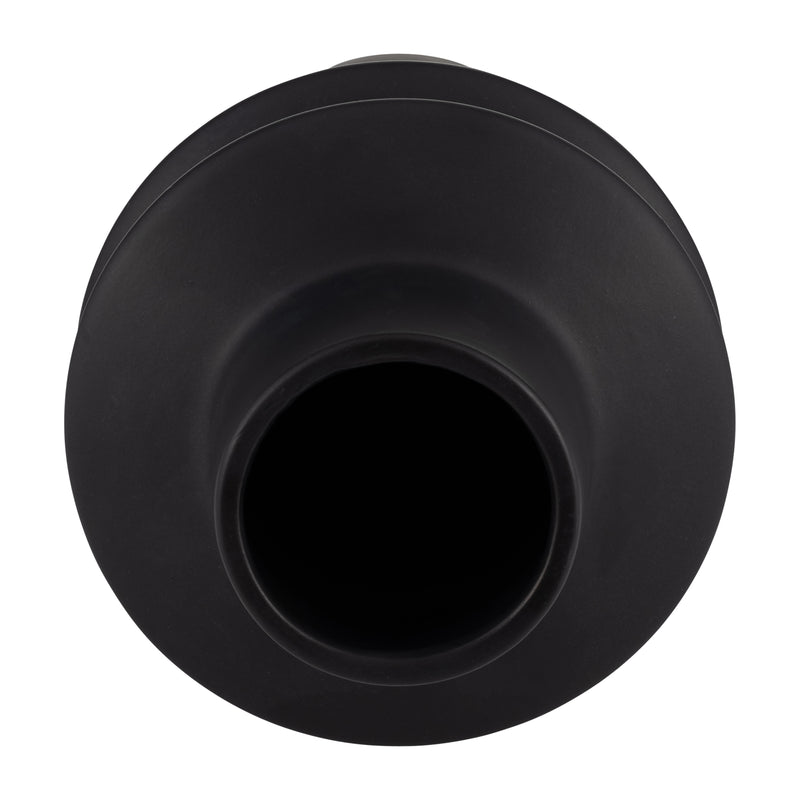 CER, 11H MODERN VASE, BLACK