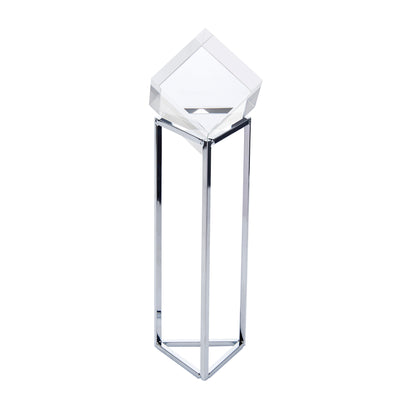 CRYSTAL CUBE ON SILVER BASE 13