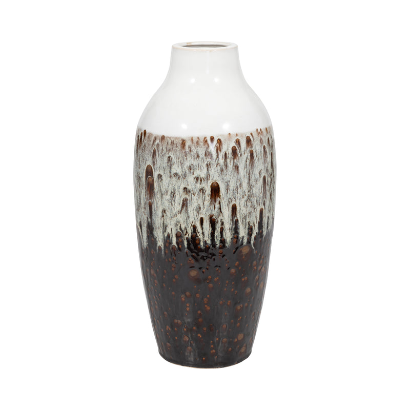 CLAY, 19 OMBRE REACTIVE VASE, BROWN/WHITE