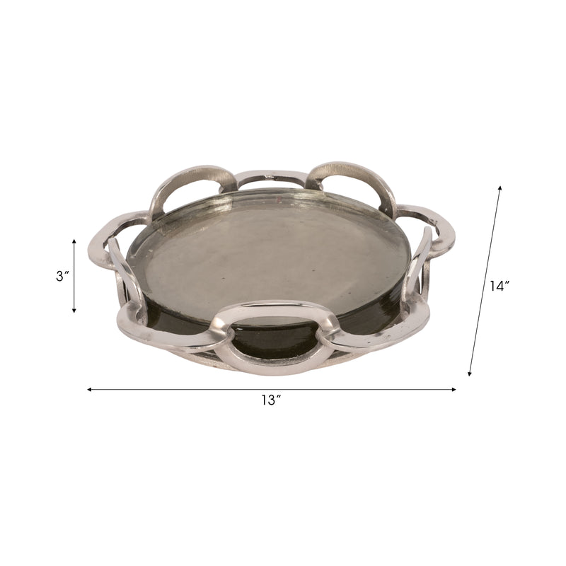 13 Palmas Small Silver Link Tray