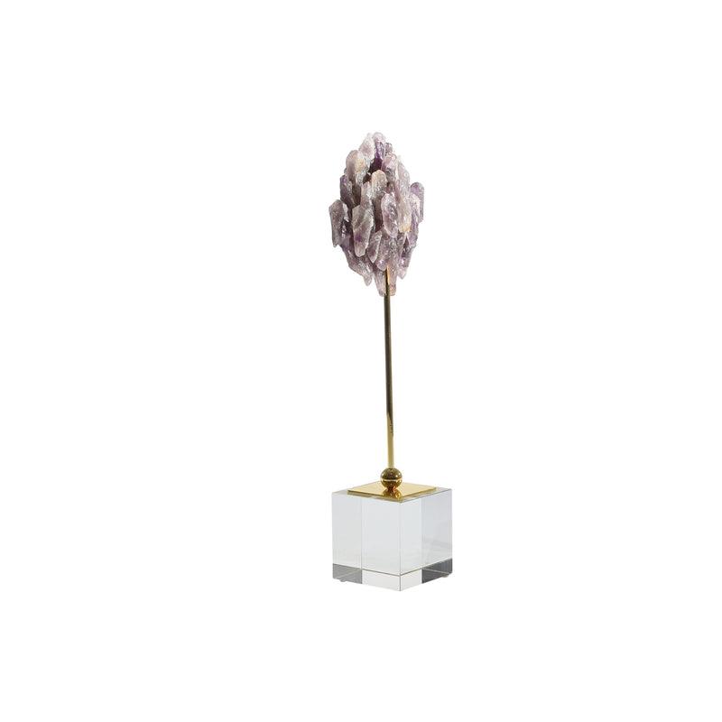 Decorative Amethyst On Stand, Purple