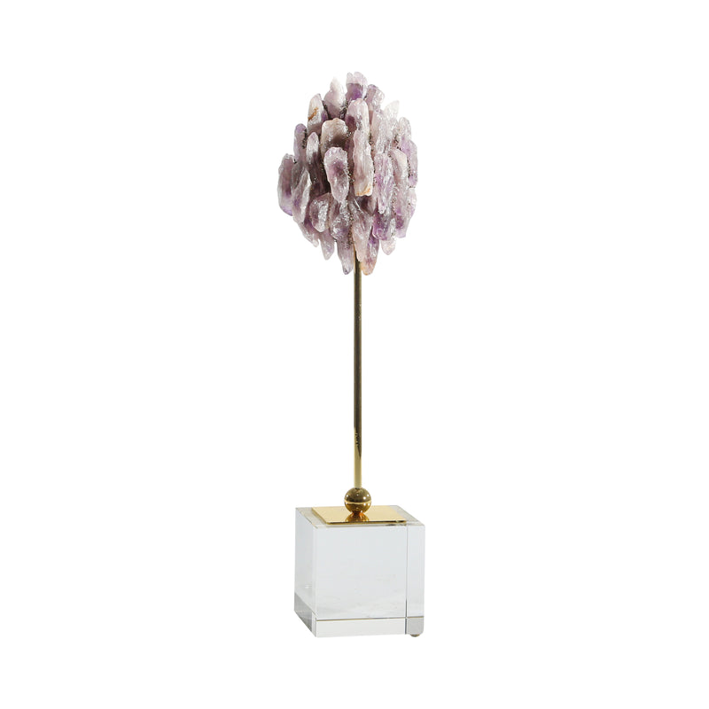 Decorative Amethyst On Stand, Purple