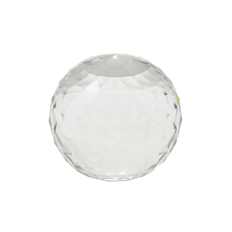 FACETED CLEAR GLASS ORB 5