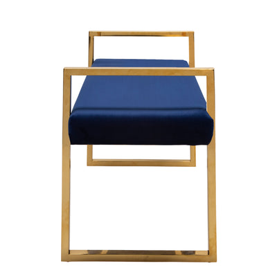 Vanity Bench, Gold/Navy