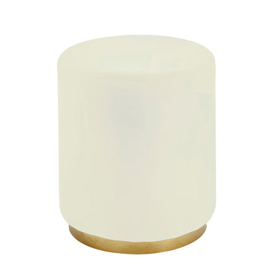 BEIGE/ GOLD VELVETEEN STOOL