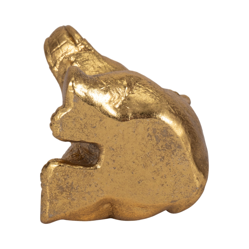 7 Sitting Elephant, Gold