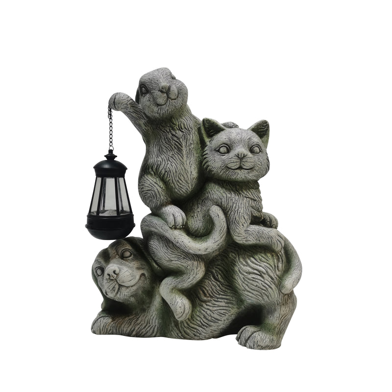 17 Dog, Cat And Bunny Holding A Solar Lantern, Gr